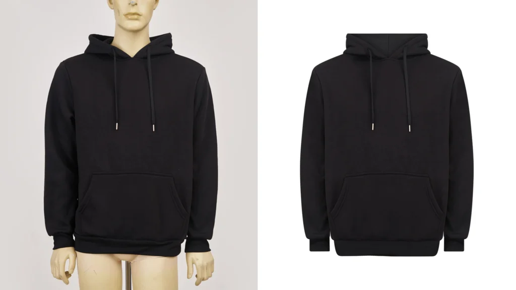 E-commerce ghost mannequin photo editing