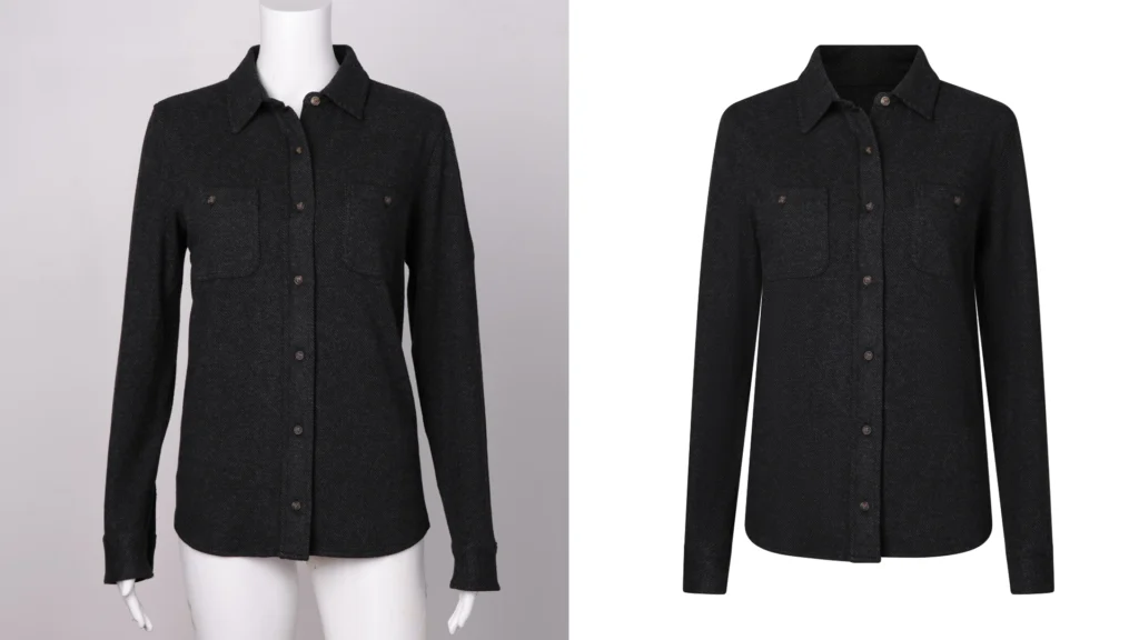Ghost mannequin editing for apparel products