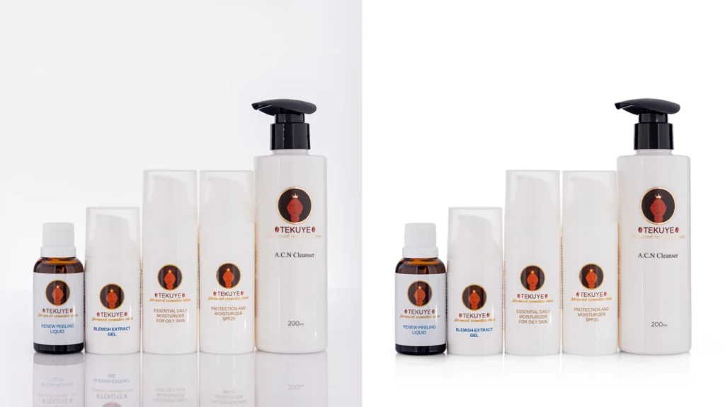 Professional product photo shadow editing