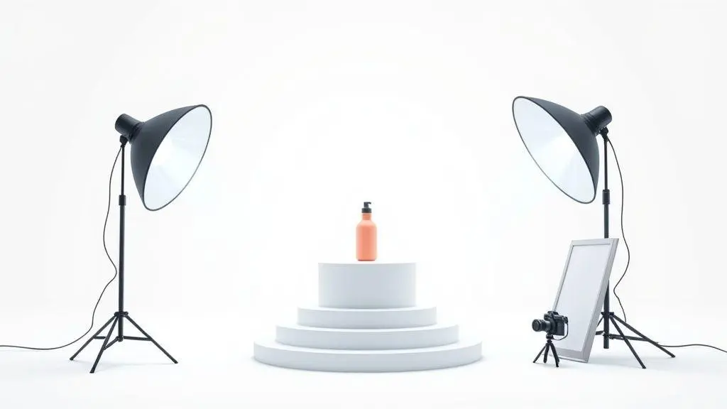 Professional ecommerce product photography with clean lighting and background